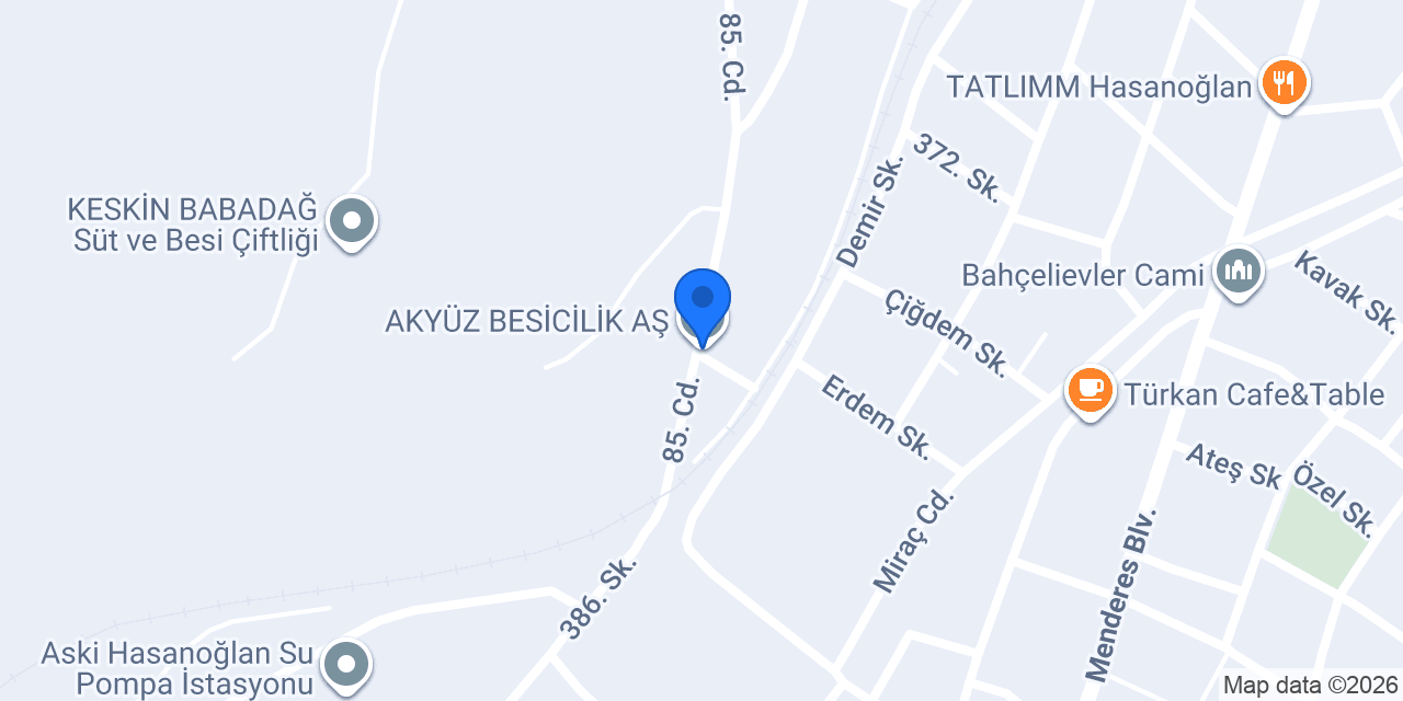 AKYÜZ BESİCİLİK AŞ konumu