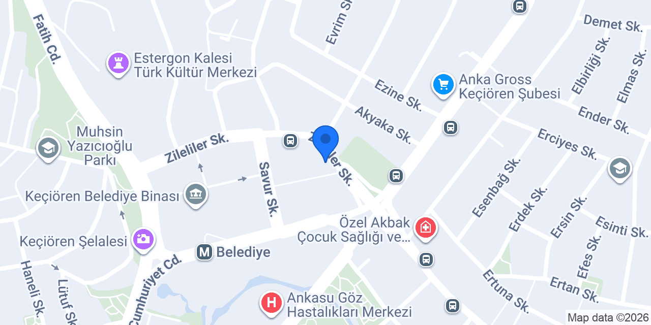 İşler Kitabevleri Keçiören Şube konumu