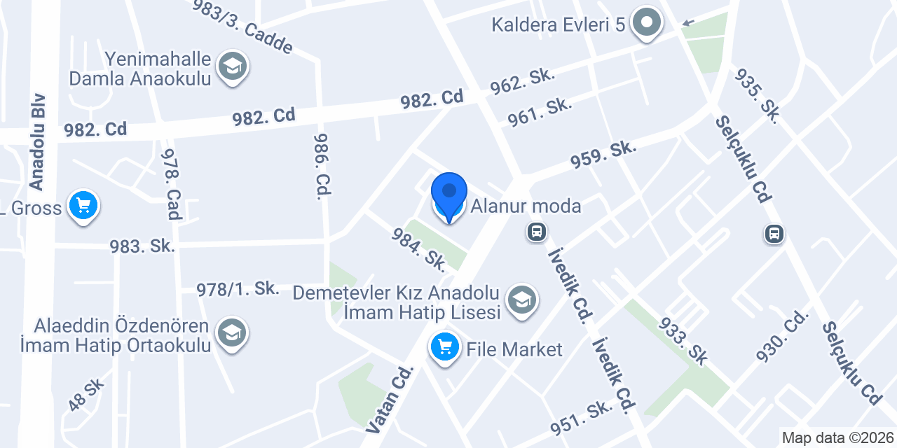 Alanur moda konumu