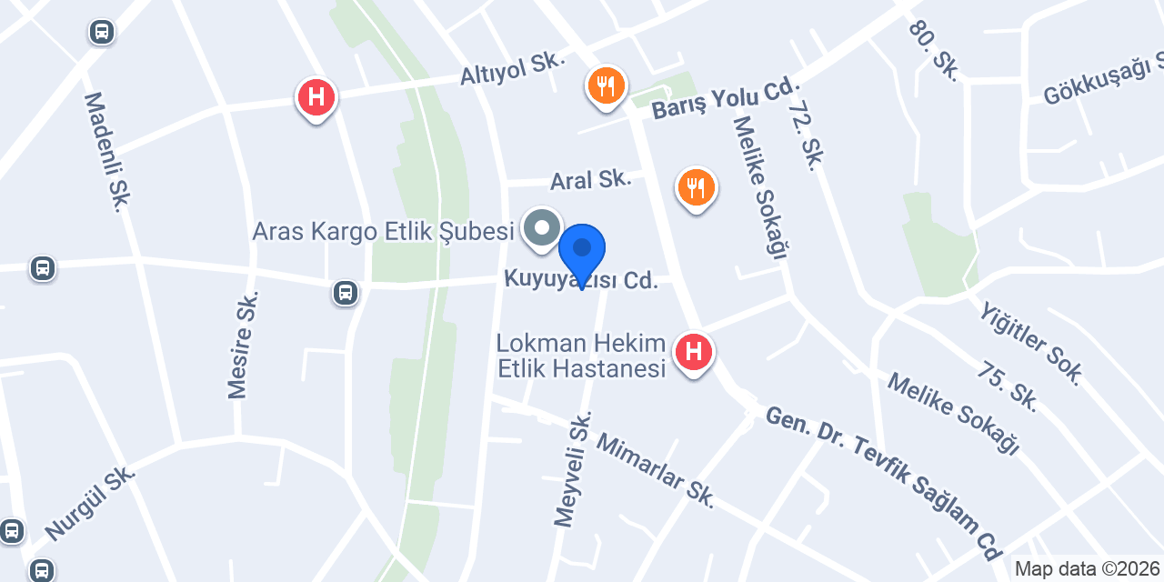 Etlik Yapı Market hırdavat ve tesisat konumu