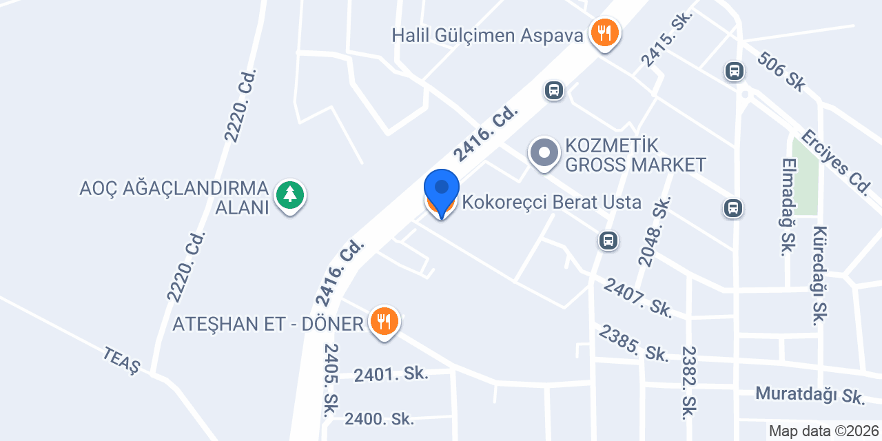 Kokoreçci Berat Usta konumu