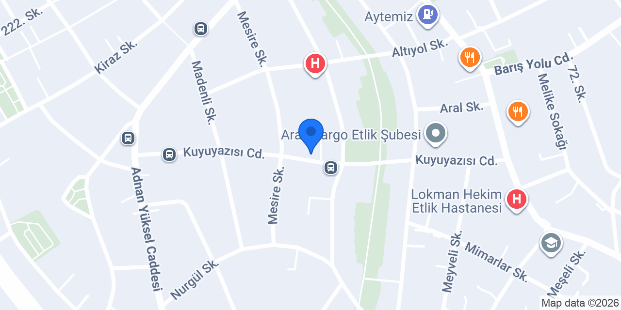 Öz Gümüşhane Fırın konumu