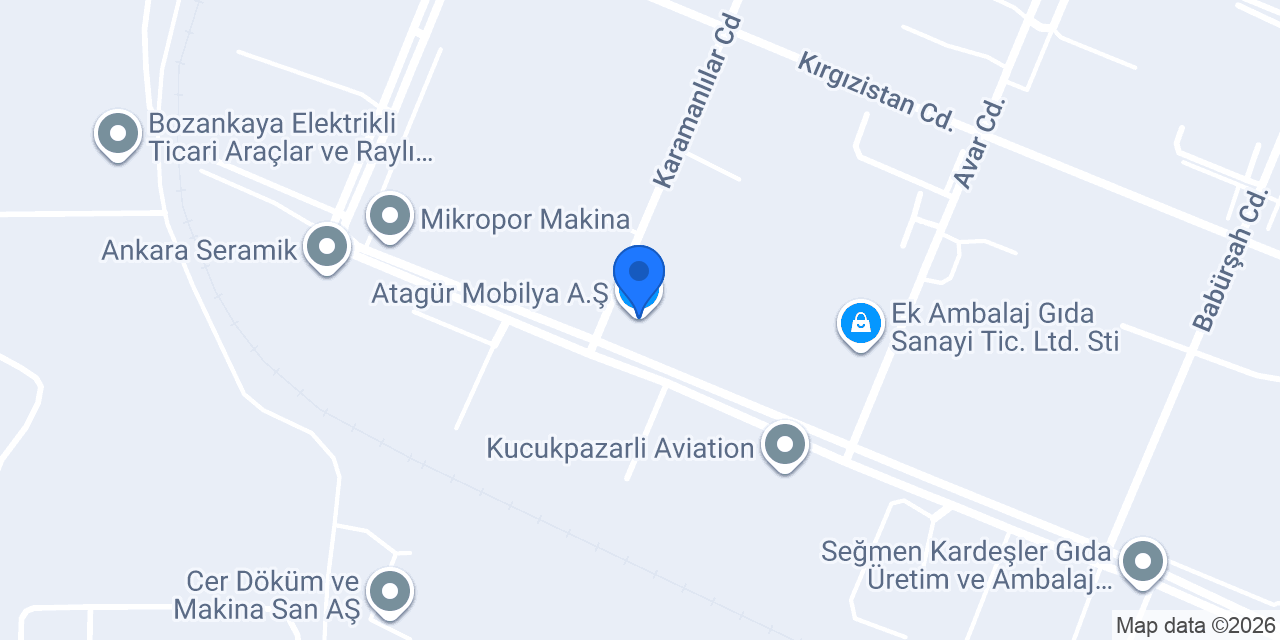 Atagür Mobilya A.Ş. konumu
