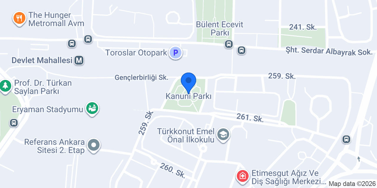 Kanuni Parkı konumu