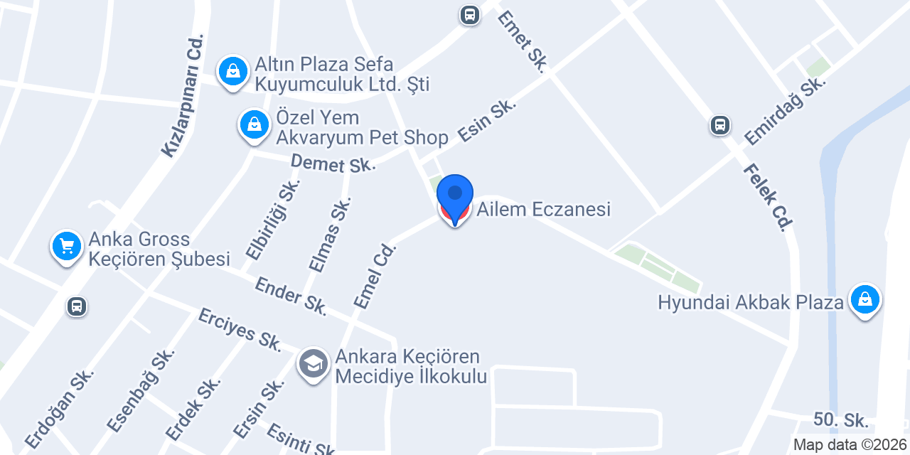 Ailem Eczanesi konumu