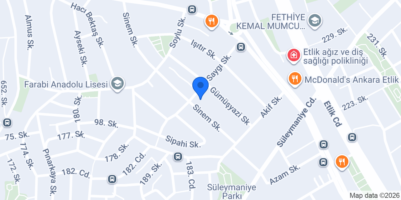 HAYAT SU DAMACANA ETLİK konumu
