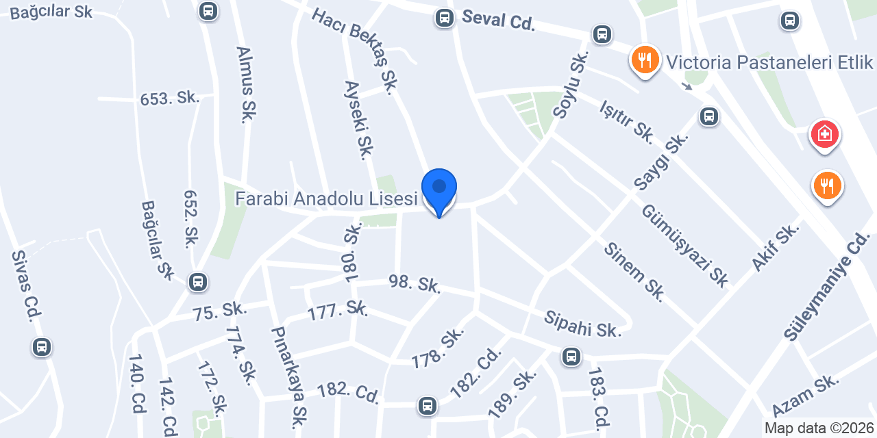 Farabi Anadolu Lisesi konumu