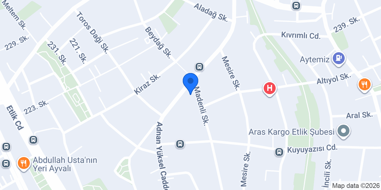 Doğal Maya Sıcak Fırın konumu