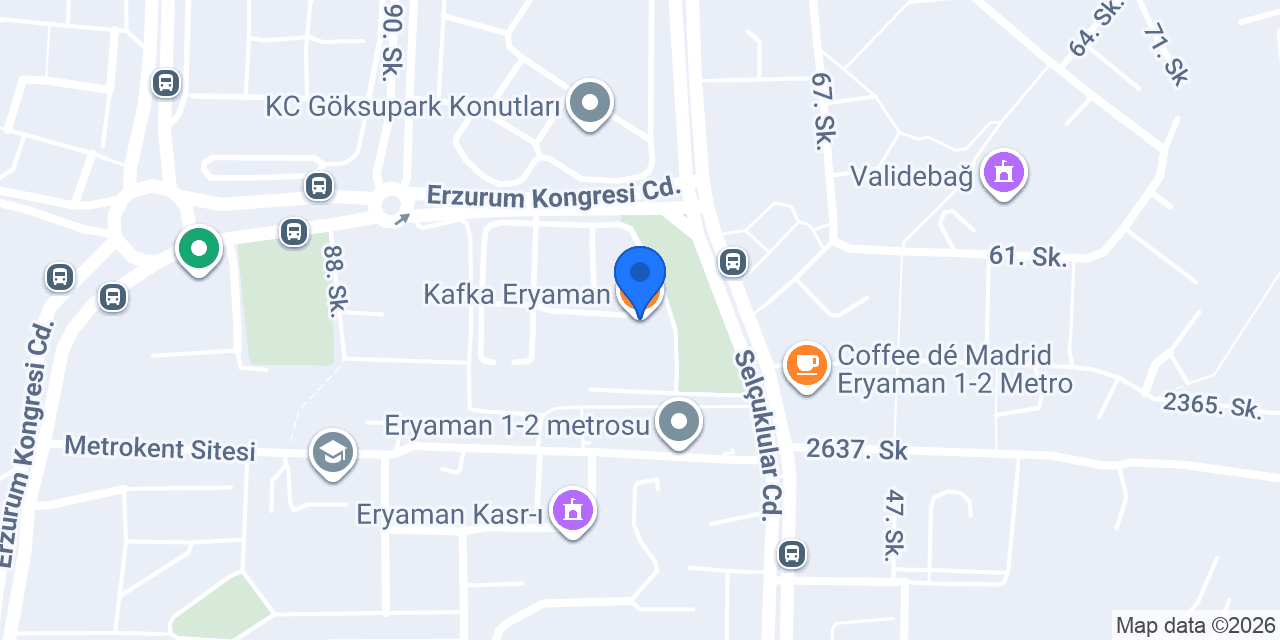Kafka Eryaman konumu
