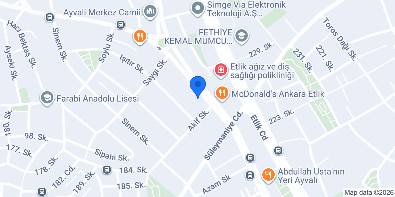 METİNLER EMLAK ETLİK konumu