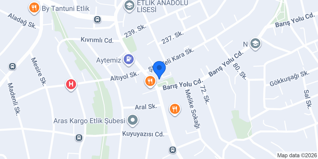 Dondurmacı Mevlüt Usta konumu