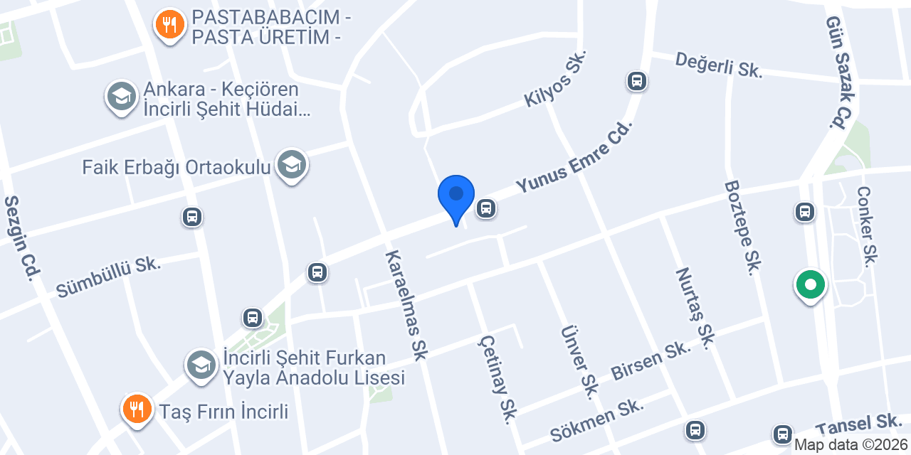 Başkent simit cafe pasta & bistro konumu