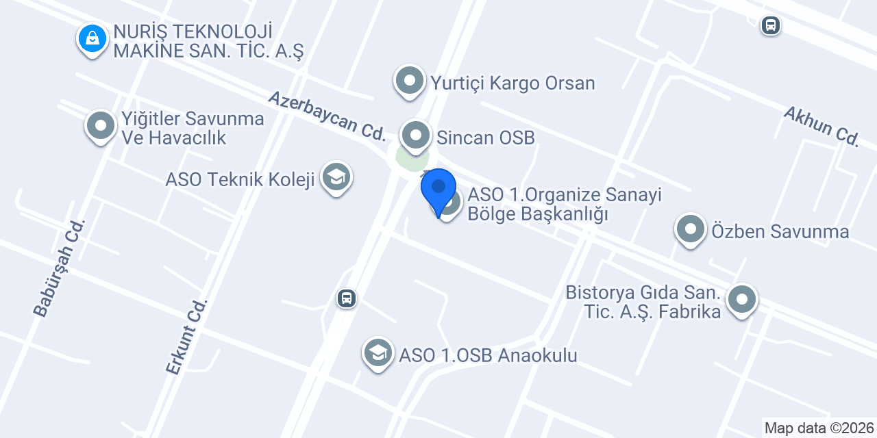 Garanti BBVA Ankara Organize Sanayi Ticari Şubesi konumu