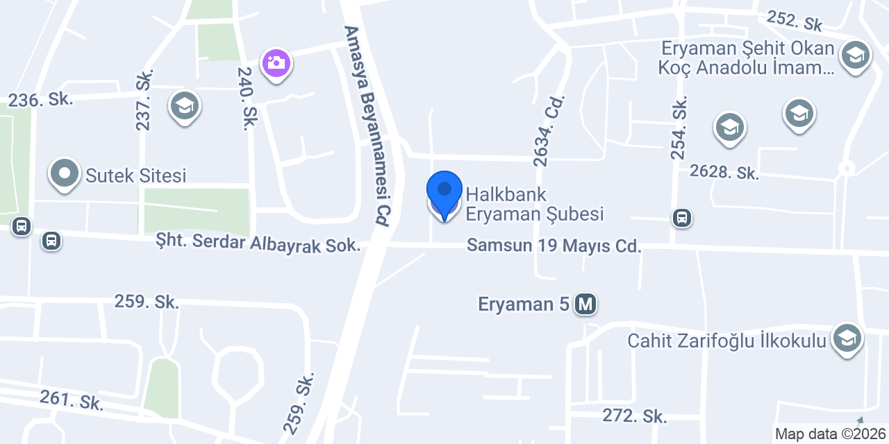 Halkbank Eryaman Şubesi konumu