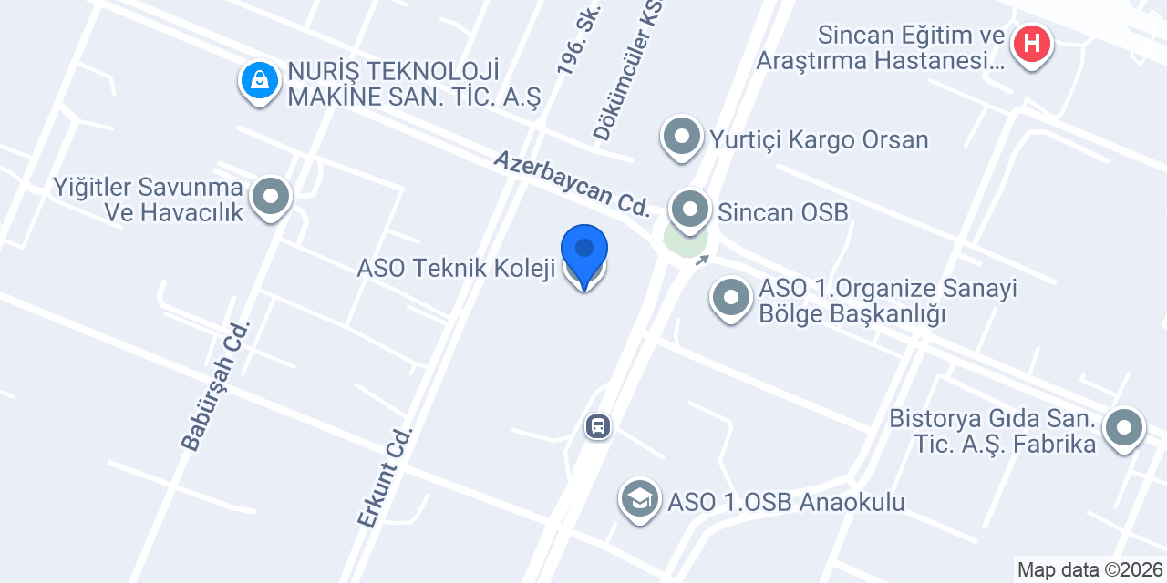 ASO Teknik Koleji konumu