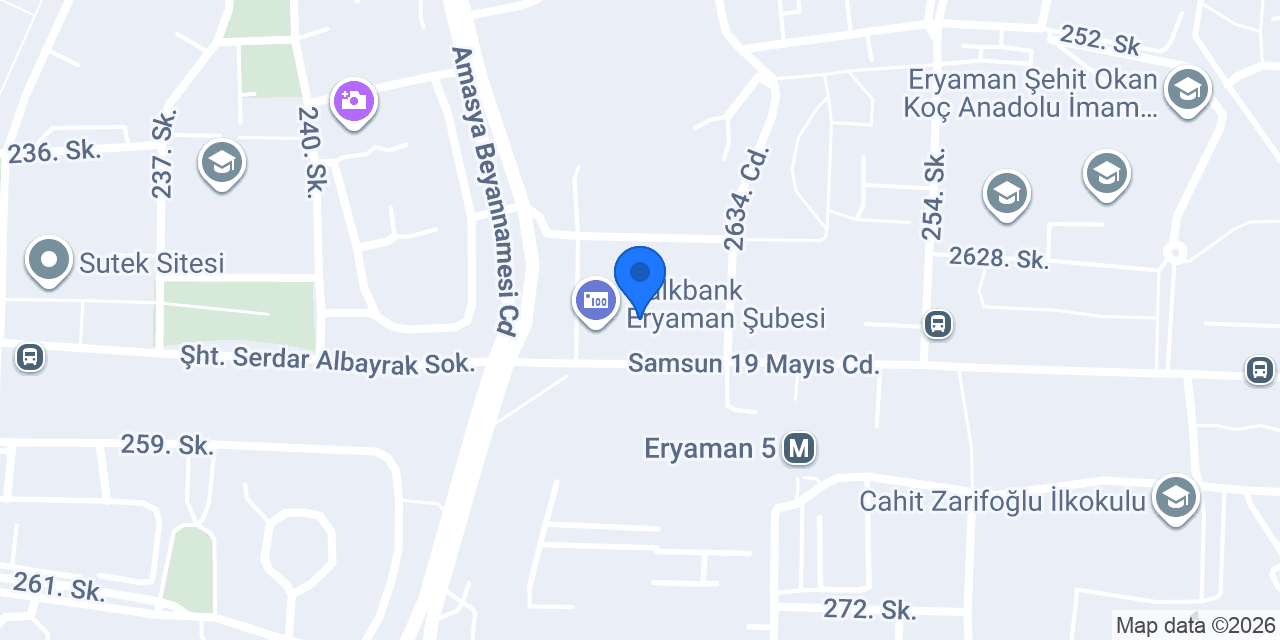 Yapı Kredi - Eryaman Şubesi konumu