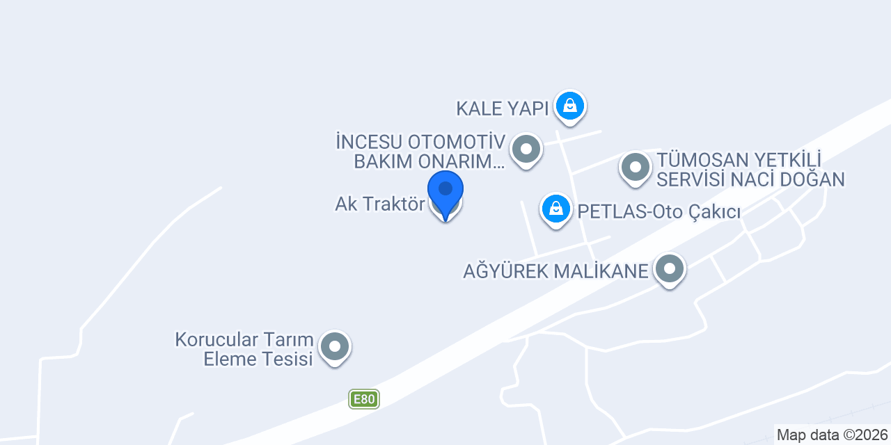 Ak Traktör konumu