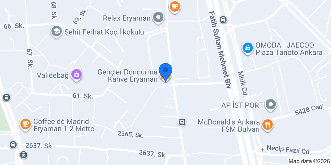 Gençler Dondurma Kahve Eryaman konumu
