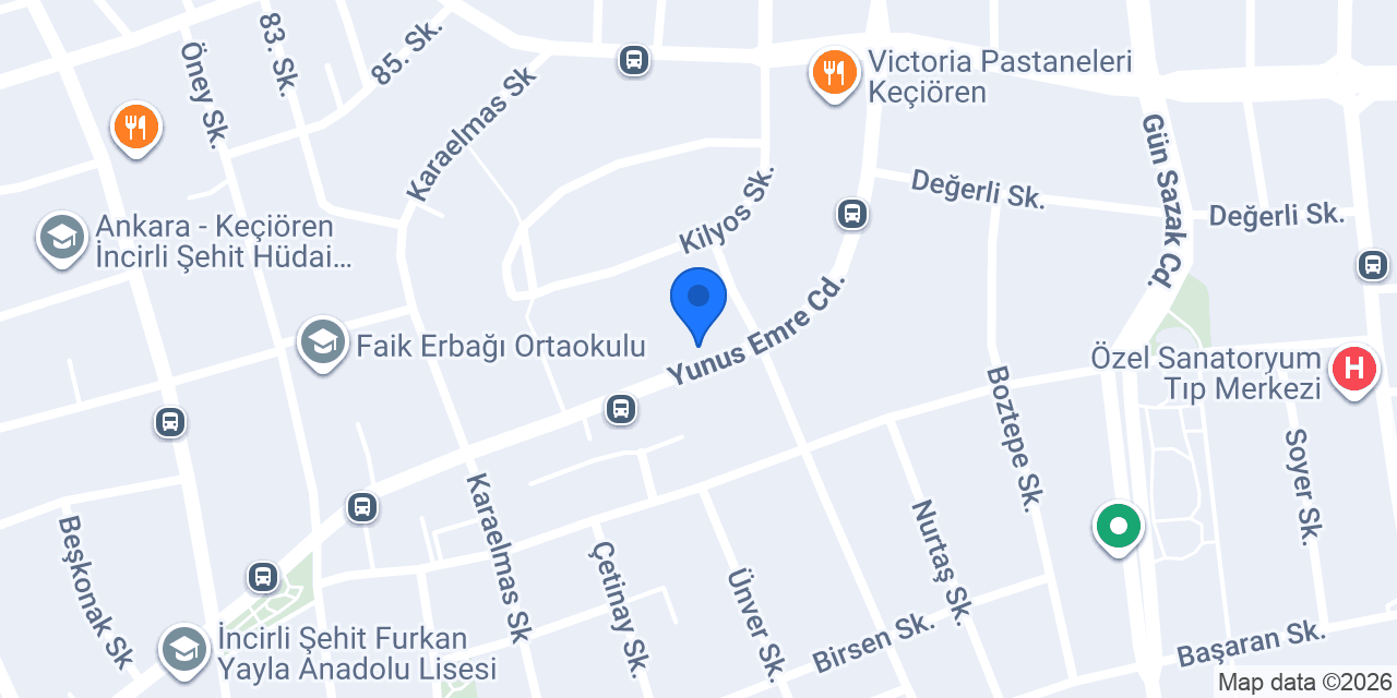 Onat Motor Motolüx konumu