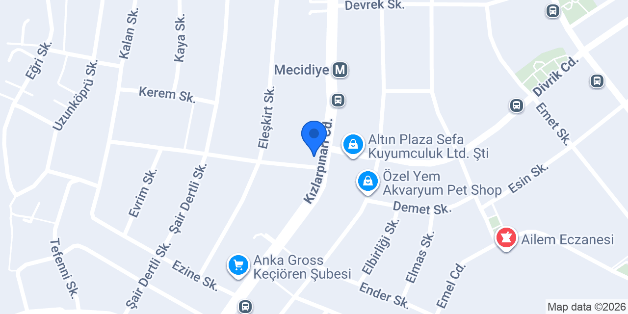 Altınsini Pastaneleri konumu