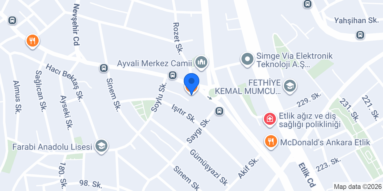 Victoria Pastaneleri Etlik konumu