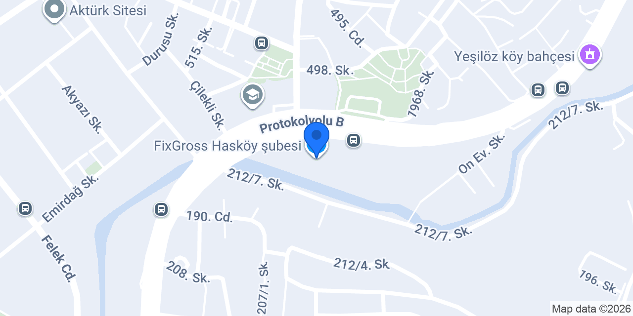 FixGross Hasköy şubesi konumu