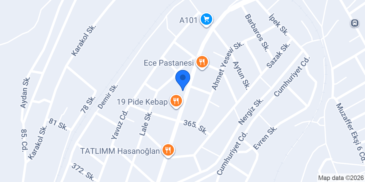 Ziraat Bankası Hasanoğlan Şubesi konumu