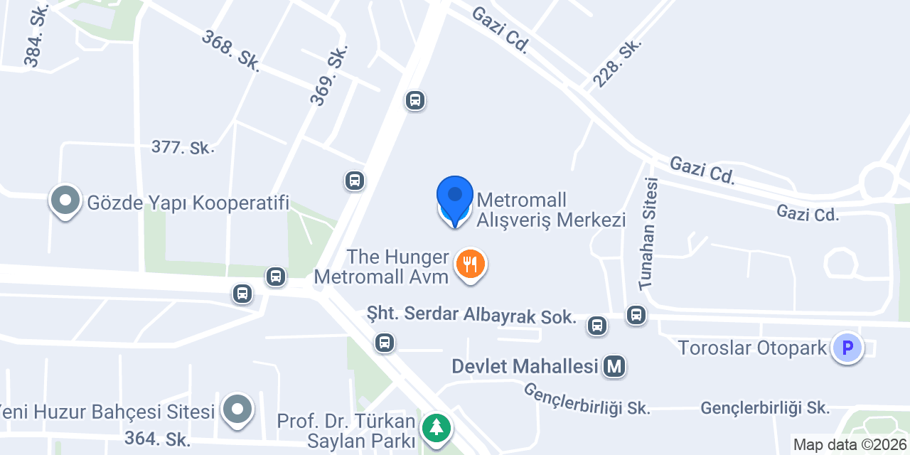 Metromall Alışveriş Merkezi konumu