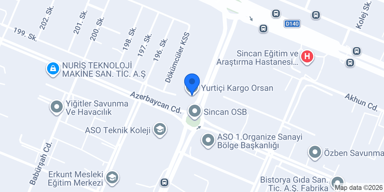 Yurtiçi Kargo Orsan konumu