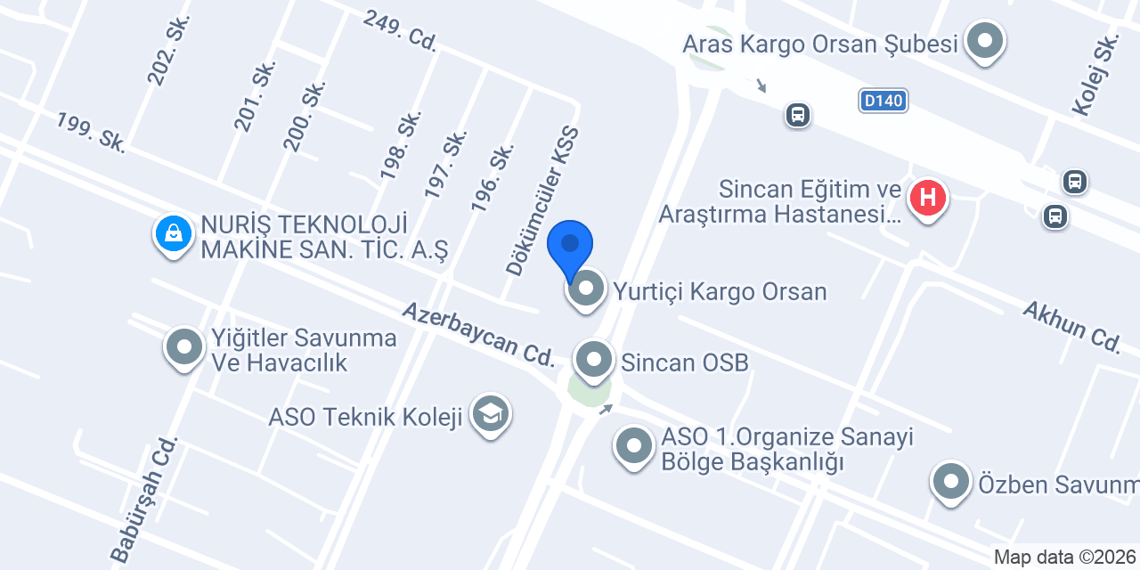 Organize Tedarik konumu