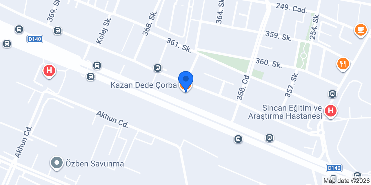 Kazan Dede Çorba konumu
