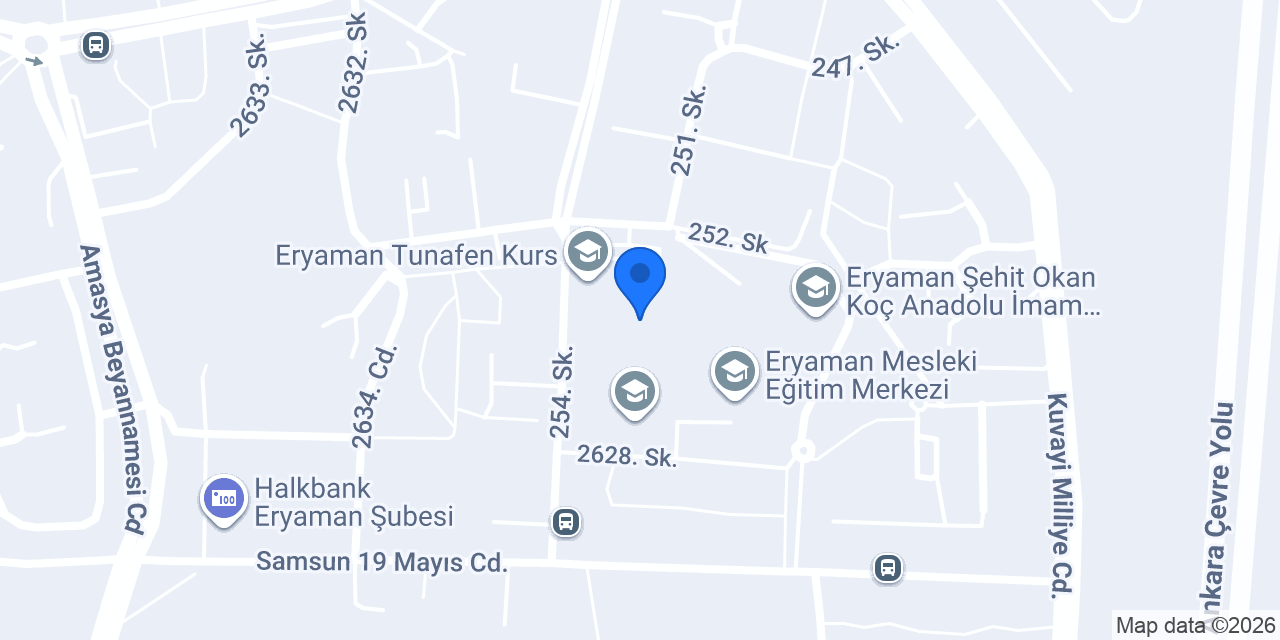 İNGİLİZ KÜLTÜR ERYAMAN konumu