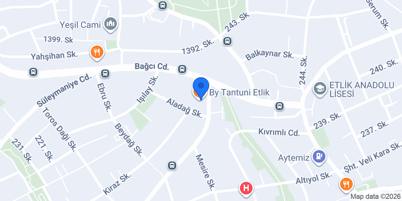 Öz Hediye Mobilya konumu