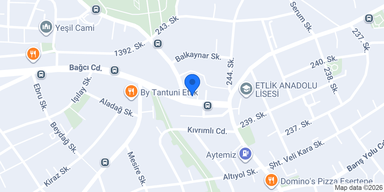 Esertepe - Akyurt Süpermarket konumu