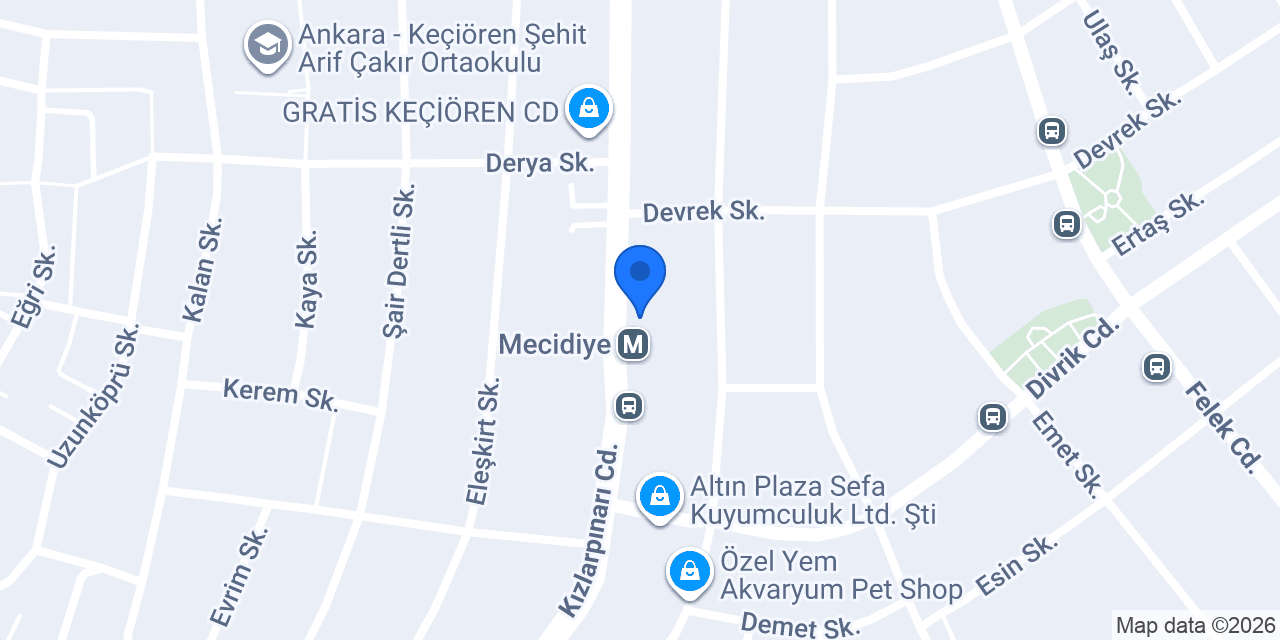 Zerafet Kuyumculuk EKS konumu