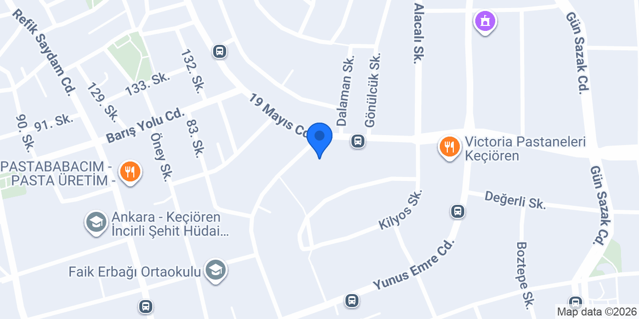 Çetinkaya Mobilya konumu
