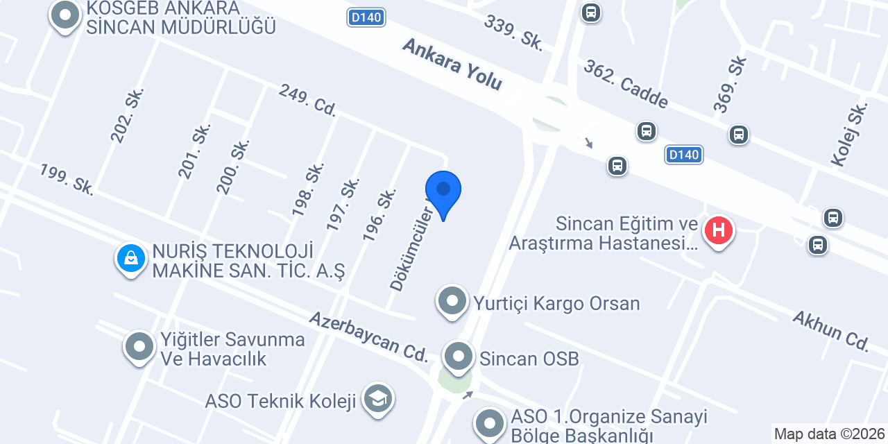 AICS Business Solutions Çelik San. ve Tic. Ltd. Şti. konumu