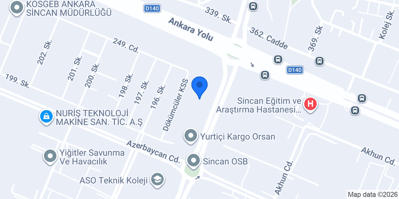 Sincan Tercüme konumu