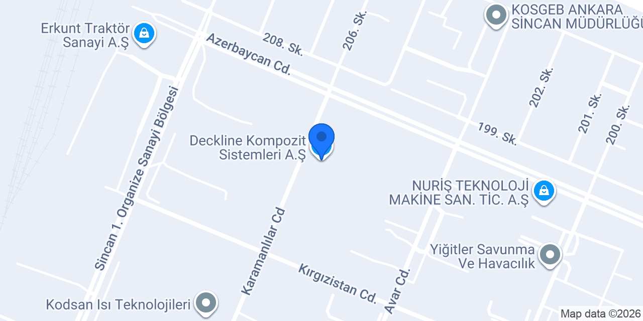 Deckline Kompozit Sistemleri A.Ş. konumu