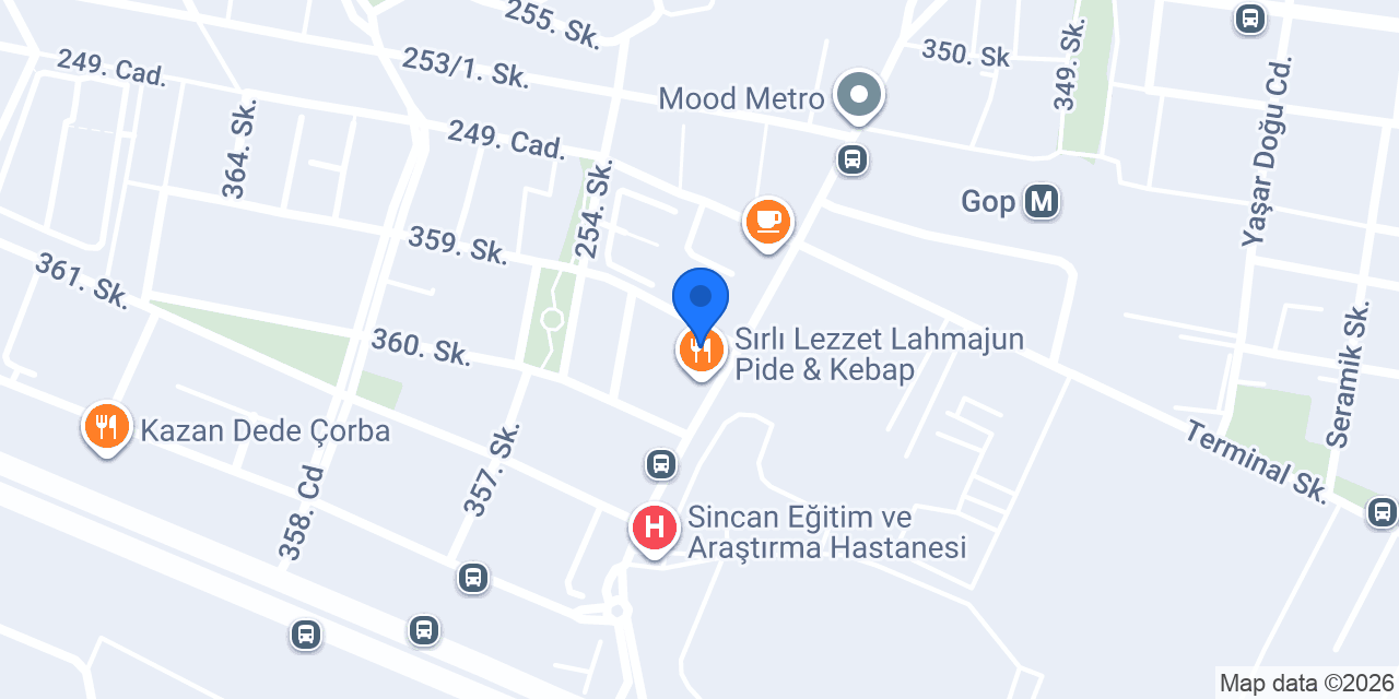 KA OPTİK Sincan konumu