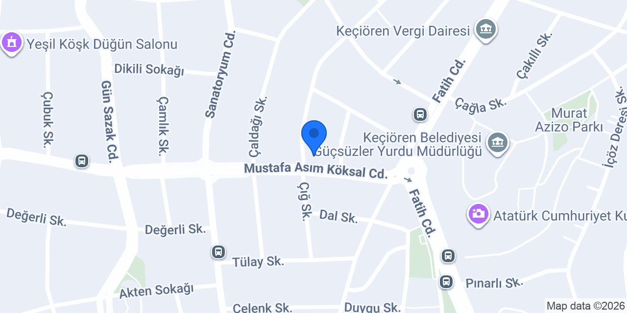 M&A Çelik Yapı Dekorasyon konumu