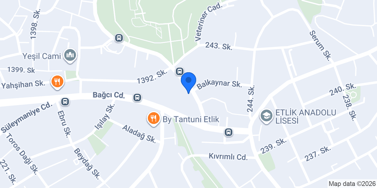 İnci Yaka Akademi konumu