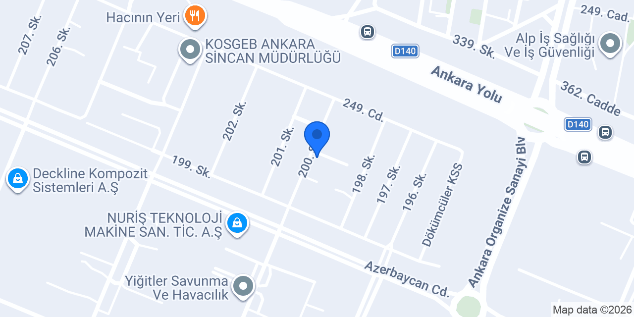 BİLGE PASLANMAZ ÇELİK DÖKÜM SAN. TİC. LTD. ŞTİ. konumu