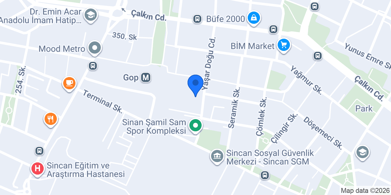 Sincan Gaziosmanpaşa Ortaokulu konumu