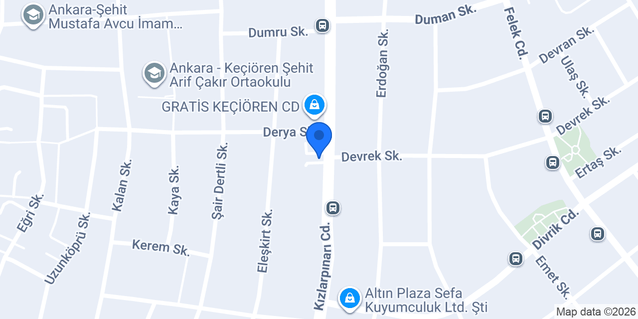 Vakıf Katılım Keçiören Şubesi konumu