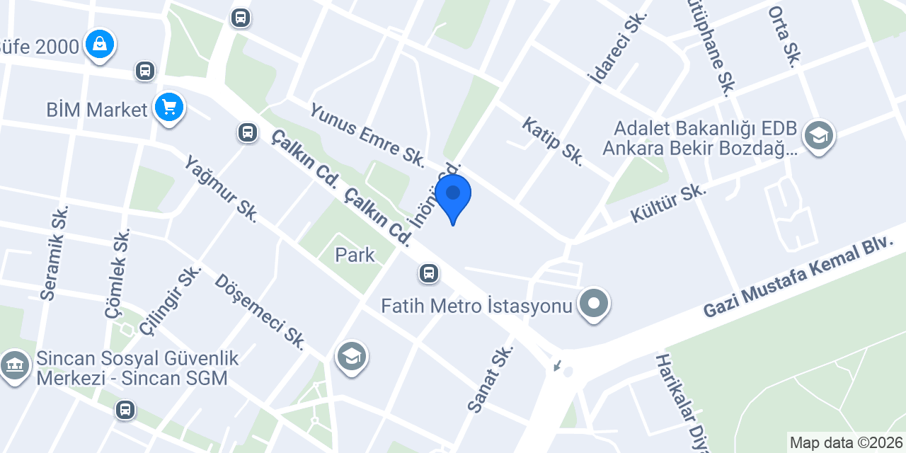 Bilim Sincan Merkezi konumu