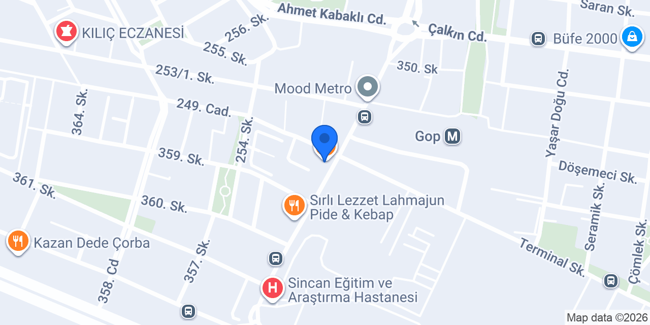 EFİL OPTİK LENS - SİNCAN/TÖREKENT konumu