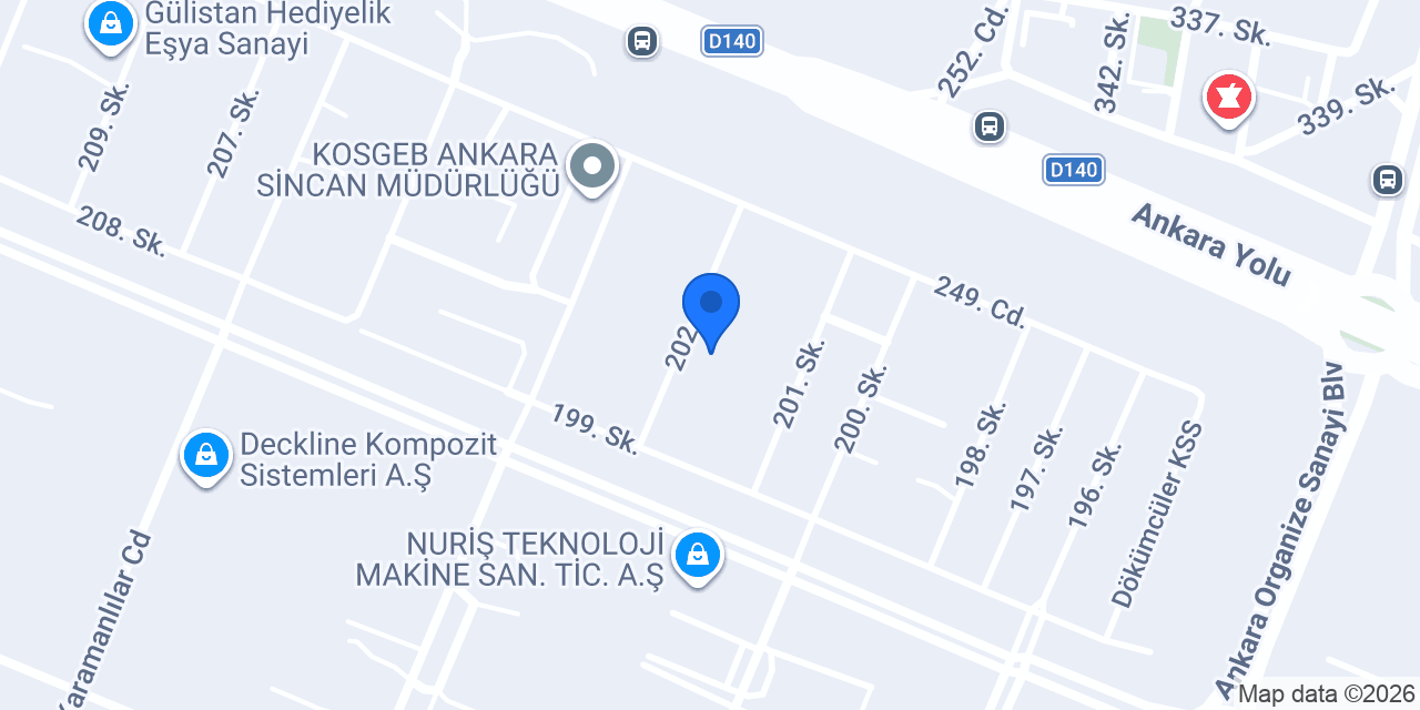 Tan Döküm konumu