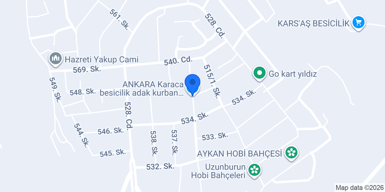 ANKARA Karaca besicilik adak kurban bulunur konumu