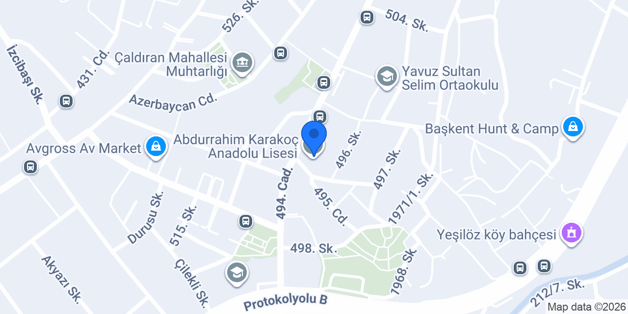 Abdurrahim Karakoç Anadolu Lisesi konumu
